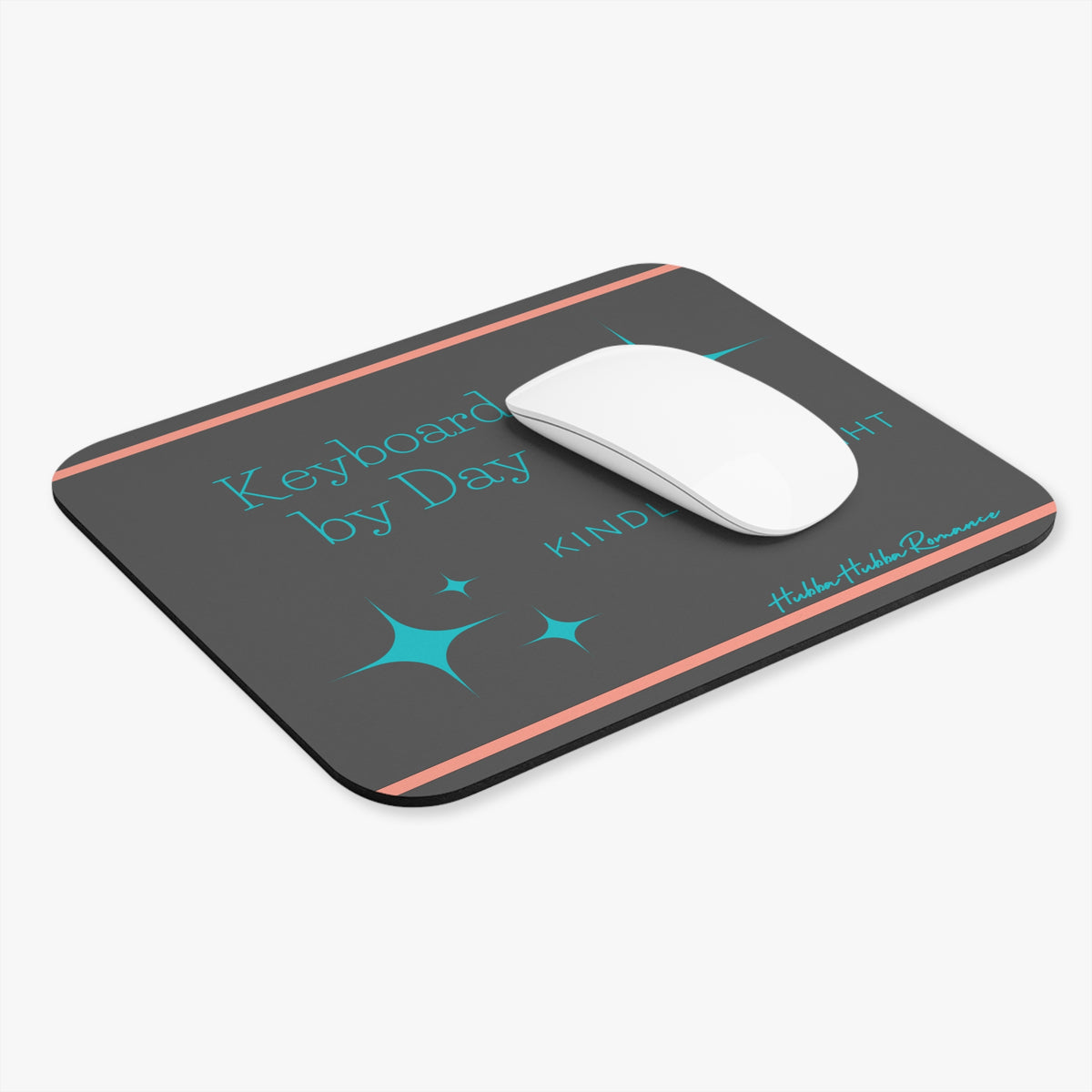 The mousepad is displayed with a computer mouse on it for reference.
