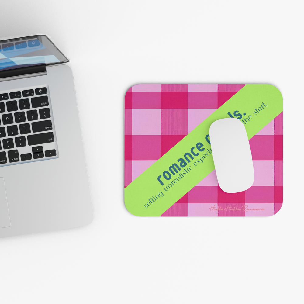 When Fiction Beats Real Life – Pink Plaid Ultra-Thin Mouse Pad (Free U.S. Shipping)