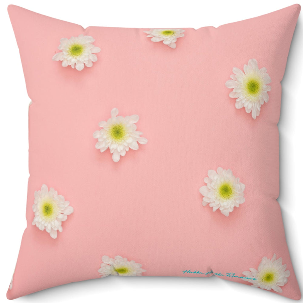 The back side of the pillow features the same background as the front side but no text.


