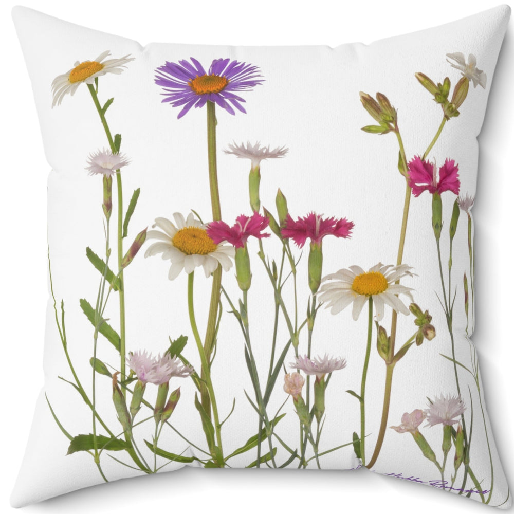 The back of the pillow has the same image as the front side of the pillow – but without any text or purple banner.