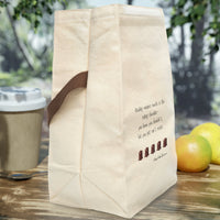 The lunch bag is displayed open to give a better idea as to size and capacity.

