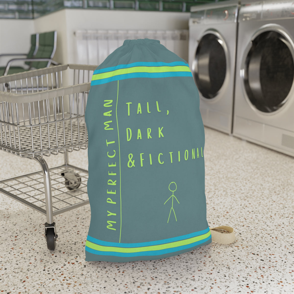The Perfect Man - Otherwise Known As A Book Boyfriend – Cute Laundry Bag for Romance Fans | Free U.S. Shipping