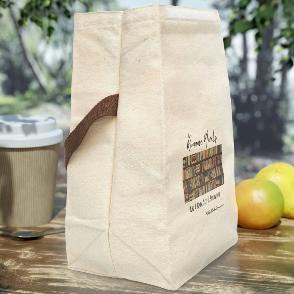 The lunch bag is displayed open to give a better idea as to size and capacity.
