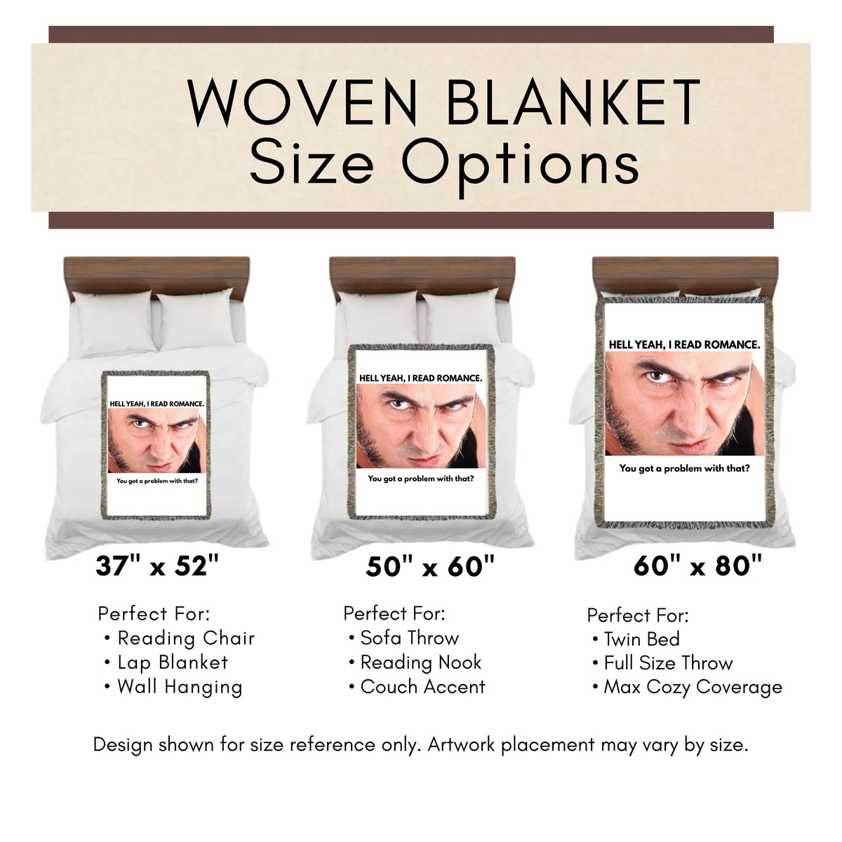 Men Who Read Romance - Funny Woven Cotton Fringe Blanket | Free U.S. Shipping