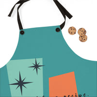 This picture is a close-up of the upper portion of the apron, showing the detachable straps at the neck.