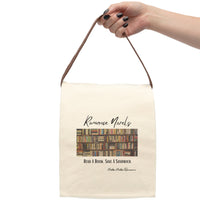 The lunch bag is displayed as if held by a person, with only the hand and arm visible.

