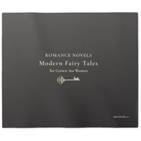 Gray sweatshirt blanket with the text: Romance Novels Modern Fairy Tales for Grown Ass Women