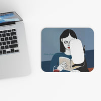 Picture showing mouse pad in relationship to keyboard for sizing reference.



