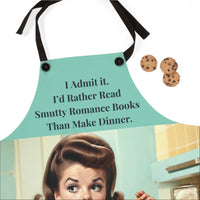 Dinner? I Was Busy With My Book Boyfriend – Snarky Romance Reader Apron(Free U.S. Shipping)