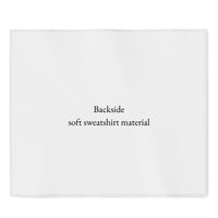 This is the back of the sweatshirt blanket. It is a soft light gray in color.