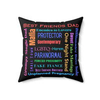Caution: Spicy Book Triggers – Square Pillow For Romance Readers | Free U.S. Shipping