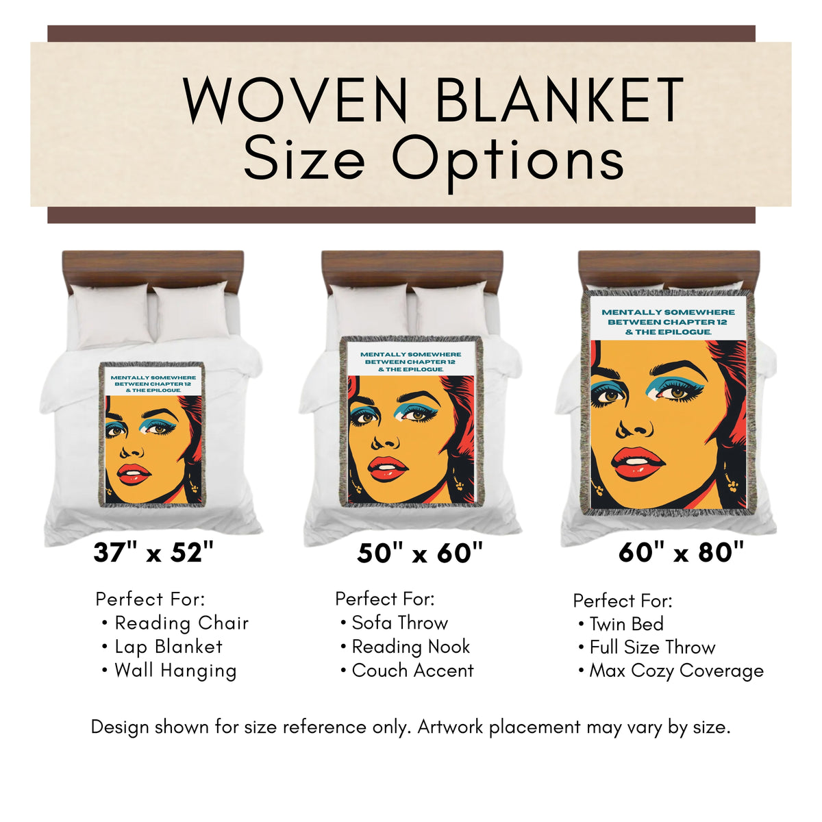 Lost Between Chapters - Funny Woven Cotton Fringe Blanket | Free U.S. Shipping