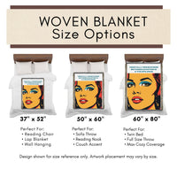 Lost Between Chapters - Funny Woven Cotton Fringe Blanket | Free U.S. Shipping