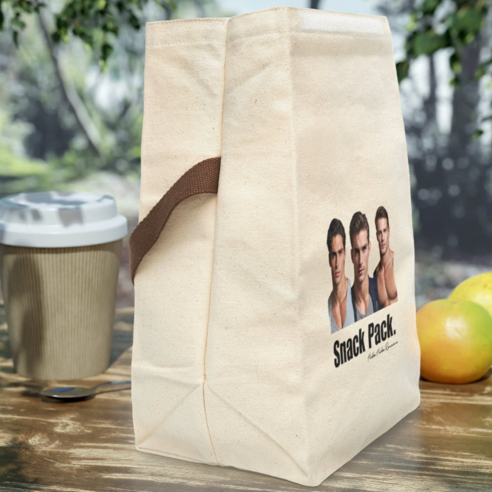 The lunch bag is displayed open to give a better idea as to size and capacity.
