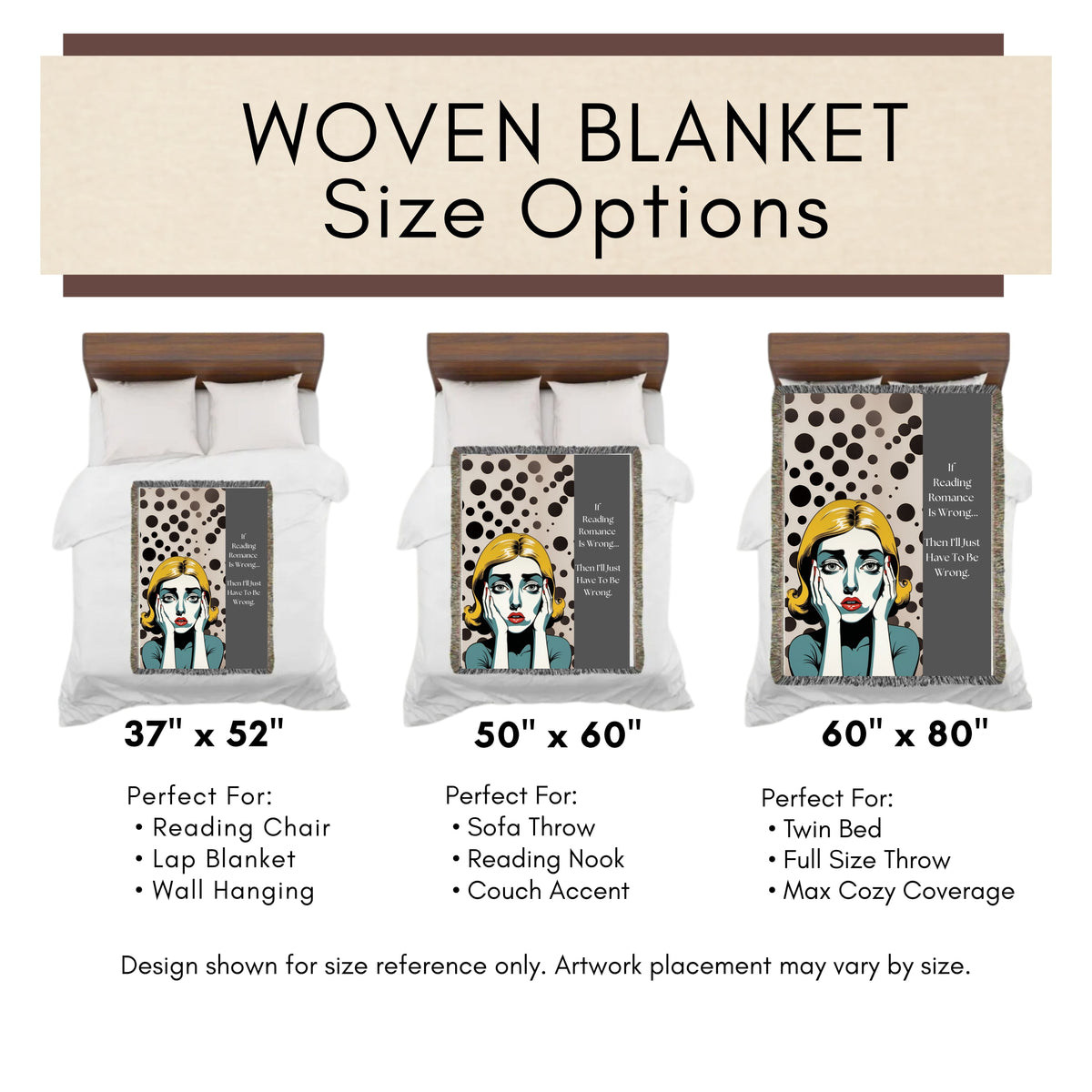 Romance Rebel. Zero Regrets – Woven Blanket for Book Lovers | Free U.S. Shipping